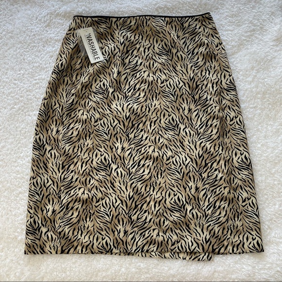 NWT Vintage Worthington Animal Print Wrap Skirt - Picture 4 of 6